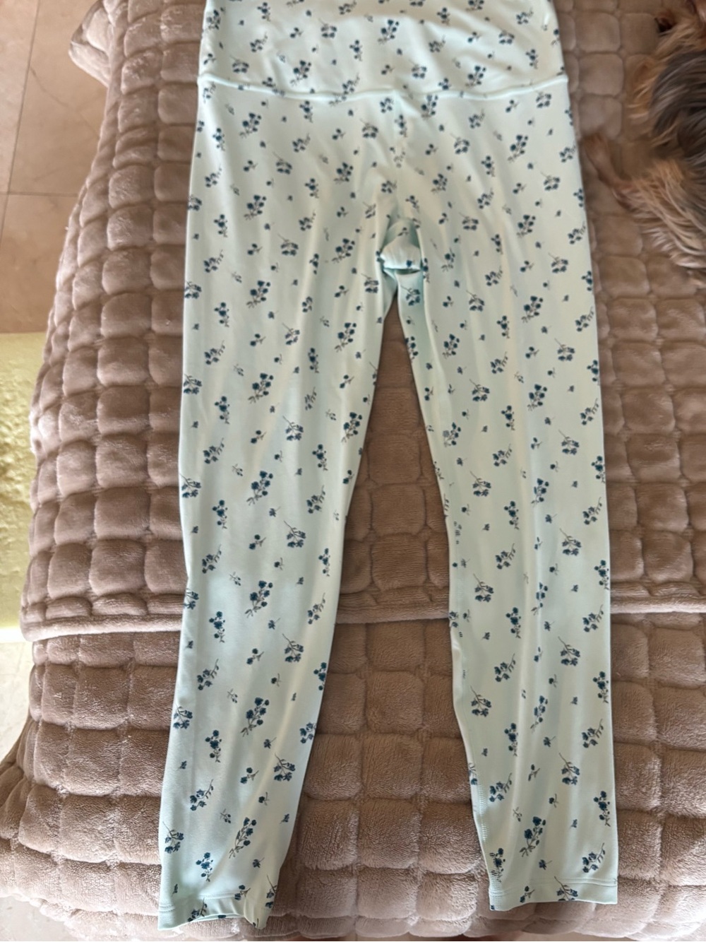 Mint Green Floral Leggings